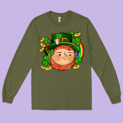 St Patricks Elf Long Sleeve Tee Designed By Adodesignshop