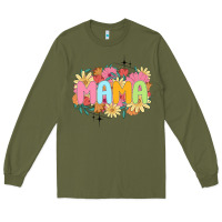 Army Green floral mama Long Sleeve Tee - JahusDesignShop