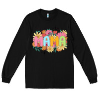 Black floral mama Long Sleeve Tee - JahusDesignShop