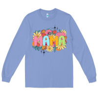 Colony Blue floral mama Long Sleeve Tee - JahusDesignShop