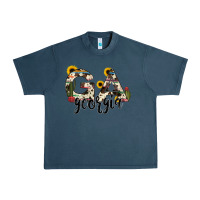 Midnight Navy georgia state cowhide serape cactus Urban Heavy Tee - RanaPortraitStore