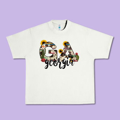 Georgia State Cowhide Serape Cactus Urban Heavy Tee Designed By Ranaportraitstore