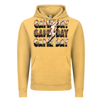 Vintage Mustard game day game day baseball lightning bolt Vintage Hoodie - Zillion Design Studio