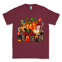 Burgundy fall and  hockey  tis the season Classic Tee - AdoDesignShop