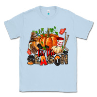 Dusty Blue fall and  hockey  tis the season Classic Tee - AdoDesignShop