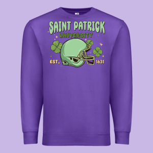 Saint Patrick University Premium Sweatshirt Designed By Maliassmallbusiness