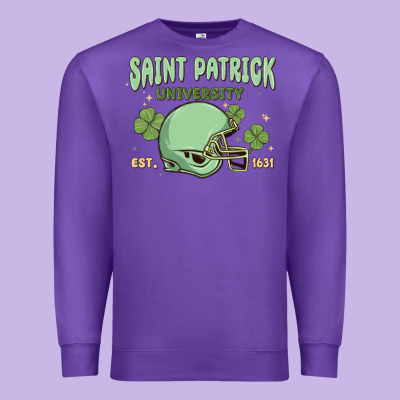 Saint Patrick University Premium Sweatshirt Designed By Maliassmallbusiness