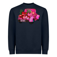 Navy valentine's day heart cactus truck Heavyweight Sweatshirt - RanaPortraitStore
