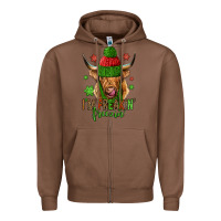 Chestnut i'm freakin freezin christmas long haired cow Zipper Hoodie - Jasminsmagicworld