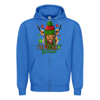 True Royal i'm freakin freezin christmas long haired cow Zipper Hoodie - Jasminsmagicworld