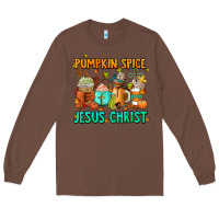 Chestnut pumpkin spıce jesus christ coffee cups Long Sleeve Tee - AdoDesignShop