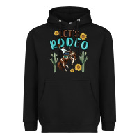 Black let's rodeo Heavyweight Hoodie - MaliasSmallBusiness