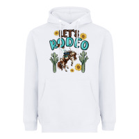 White let's rodeo Heavyweight Hoodie - MaliasSmallBusiness