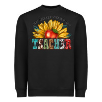 Black teacher with sunflower Heavyweight Sweatshirt - texasbilliewilder