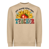 Mushroom teacher with sunflower Heavyweight Sweatshirt - texasbilliewilder