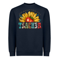 Navy teacher with sunflower Heavyweight Sweatshirt - texasbilliewilder