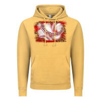 Vintage Mustard baseball background Vintage Hoodie - texasbilliewilder