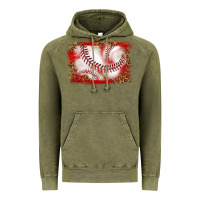 Vintage Olive baseball background Vintage Hoodie - texasbilliewilder