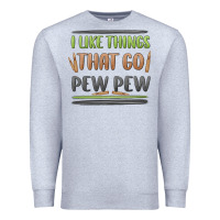 Heather Grey i like things that go pew pew Premium Sweatshirt - MaliasSmallBusiness