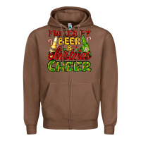 Chestnut fueled by beer and christmas cheer with beer bottles Zipper Hoodie - AdoDesignShop