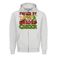 Dove Grey fueled by beer and christmas cheer with beer bottles Zipper Hoodie - AdoDesignShop