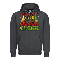 Smoke fueled by beer and christmas cheer with beer bottles Zipper Hoodie - AdoDesignShop