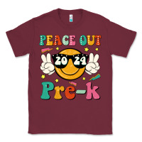 Burgundy peace out 2024 pre k Classic Tee - JahusDesignShop