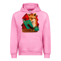 Fuchsia Pink Fox with Coffee Urban Hoodie - Bettercallsaul