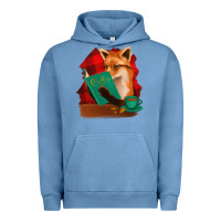 Pigment Pebble Blue Fox with Coffee Urban Hoodie - Bettercallsaul