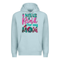 Blue Mist I Wear Pink For My Mom Premium Hoodie - BundleAndBundleShop