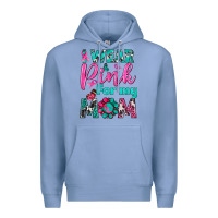 Colony Blue I Wear Pink For My Mom Premium Hoodie - BundleAndBundleShop
