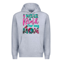 Heather Grey I Wear Pink For My Mom Premium Hoodie - BundleAndBundleShop