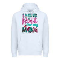 White I Wear Pink For My Mom Premium Hoodie - BundleAndBundleShop