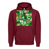 Burgundy english class seamless pattern Zipper Hoodie - BundleAndBundleShop