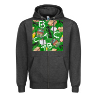 Charcoal Heather english class seamless pattern Zipper Hoodie - BundleAndBundleShop