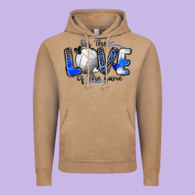 For The Love Of The Game Volleyball Vintage Hoodie Designed By Zillion Design Studio