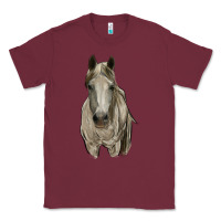 Burgundy horse Classic Tee - RanaPortraitStore