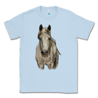 Dusty Blue horse Classic Tee - RanaPortraitStore