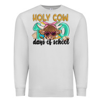 Dove Grey holy cow 100 days of school Premium Sweatshirt - MaliasSmallBusiness