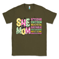 Army Green she is mom Classic Tee - JahusDesignShop