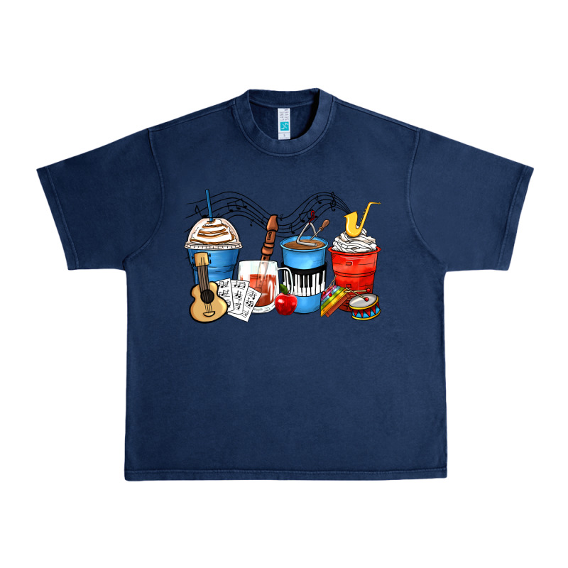 Music Teacher Coffee Cups Urban Heavy Tee by Zillion Design Studio | Teevron