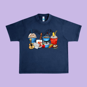 Music Teacher Coffee Cups Urban Heavy Tee Designed By Zillion Design Studio