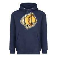 Navy softball Heavyweight Hoodie - MaliasSmallBusiness