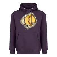 Plum softball Heavyweight Hoodie - MaliasSmallBusiness