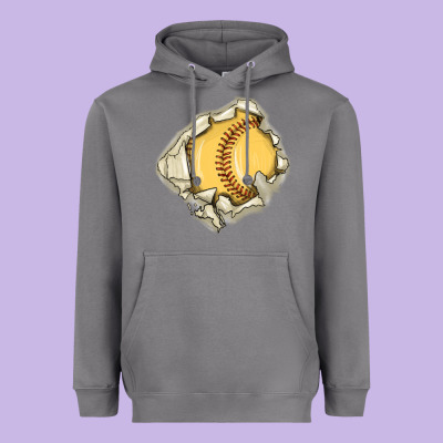Softball Heavyweight Hoodie Designed By Maliassmallbusiness