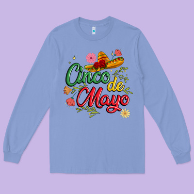 Cinco De Mayo Long Sleeve Tee Designed By Jahusdesignshop