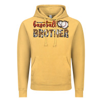 Vintage Mustard baseball brother with leopard Vintage Hoodie - texasbilliewilder