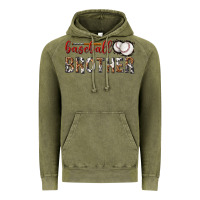 Vintage Olive baseball brother with leopard Vintage Hoodie - texasbilliewilder