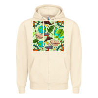 Sandshell geography class seamless pattern Zipper Hoodie - BundleAndBundleShop