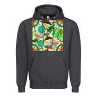 Smoke geography class seamless pattern Zipper Hoodie - BundleAndBundleShop